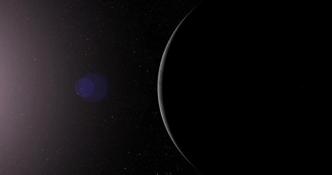 A slightly off-camera sun illuminates a crescent of Ceres' surface. Data: NASA/JPL.