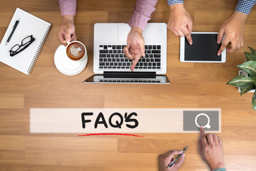 Fototapeta na wymiar FAQs Frequently Asked Questions