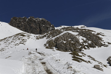 snow in the austrian alps: Kleinwalsertal