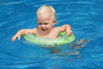 Baby swimming