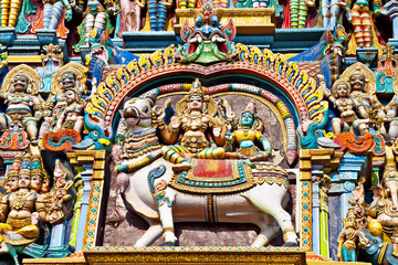 Naklejka premium Relief of Menakshi Temple