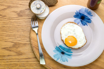 Fried eggs on a plate