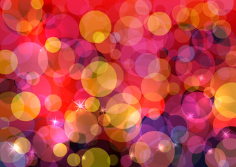 Colorful bokeh vector background. Blur effect.