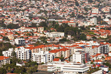 Fototapeta premium Funchal aerial view