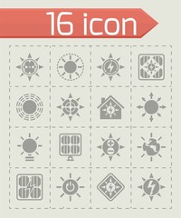 Vector Solar energy icon set