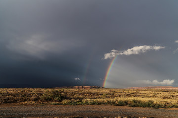 Fototapeta premium A double rainbow in a cloud over the Grand Canyon, Arizona