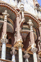 Details of Palau de la Musica Catalana, outdoor, Barcelona ,Spain
