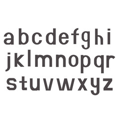 Set Alphabet Vector Font. Type letters of gray
