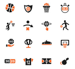 Obraz premium basketball icon set