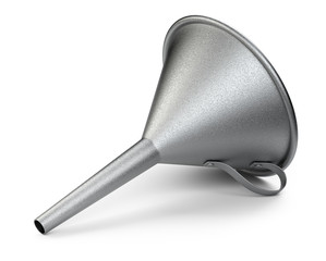 Metallic funnel.