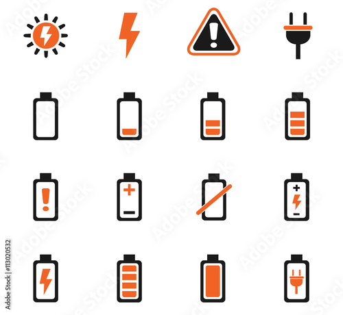 "battery icon set" Stock image and royalty-free vector files on Fotolia.com - Pic 113020532