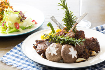 delicious food on table