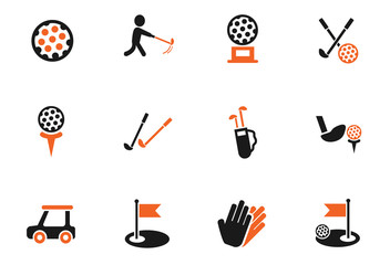 golf icon set