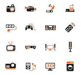 home appliances icon set