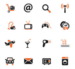 Obraz premium hotel service icon set