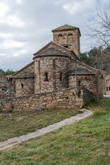 Fototapeta na wymiar Sant Andreu de Castellnou Romanesque church Castellnou, Spain