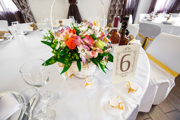 serving wedding table