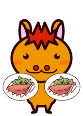 鴨肉のコンフィと動物シリーズ