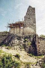 Ruins of Plavecky castle, Slovak republic, Europe