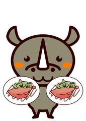 鴨肉のコンフィと動物シリーズ