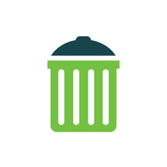 bin icon  vector green