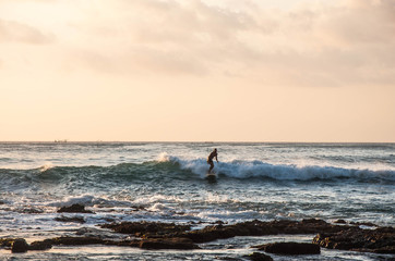 Surfing near denger riff