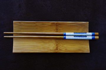 Chopstick and Bamboo Plate