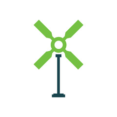 wind turbine icon green