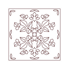 Abstract floral  pattern doodle   style. Decorative element