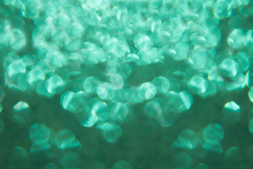 Abstract blurred background. Mint color background. Bokeh.
