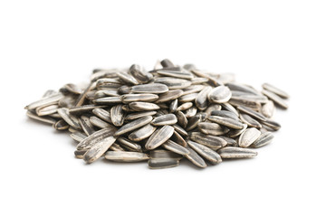 Unpeeled sunflower seeds.