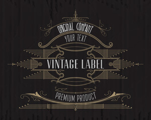 Vintage typographic label premium - vector