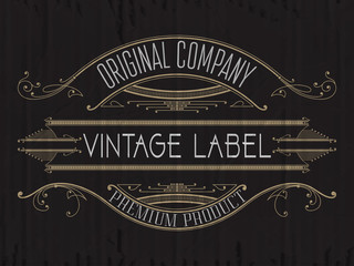 Vintage typographic label premium - vector