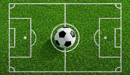 Klassischer Fußball auf Spielfeld 