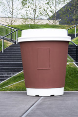 Coffee shop in a shape of coffee cup