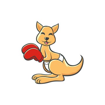 boxing kangaroo vector