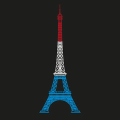 illustration of Eiffel tower line vector