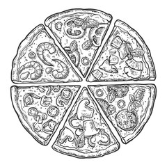 Set slice pizza