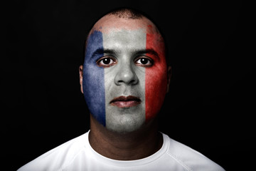 Man with France flag