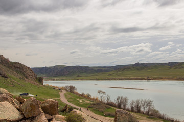 Fototapeta na wymiar Ili River in Kazakhstan