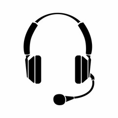 Headphones icon, simple style