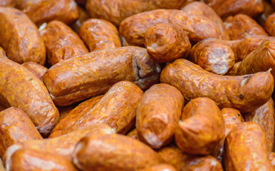 background with sausage grill