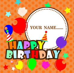 Fototapeta premium happy birthday card
