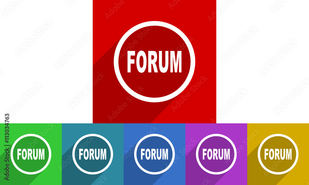 Poster flat design web forum vector icon