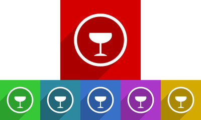 Colorful flat design vector icons