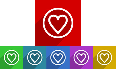 Colorful flat design vector icons