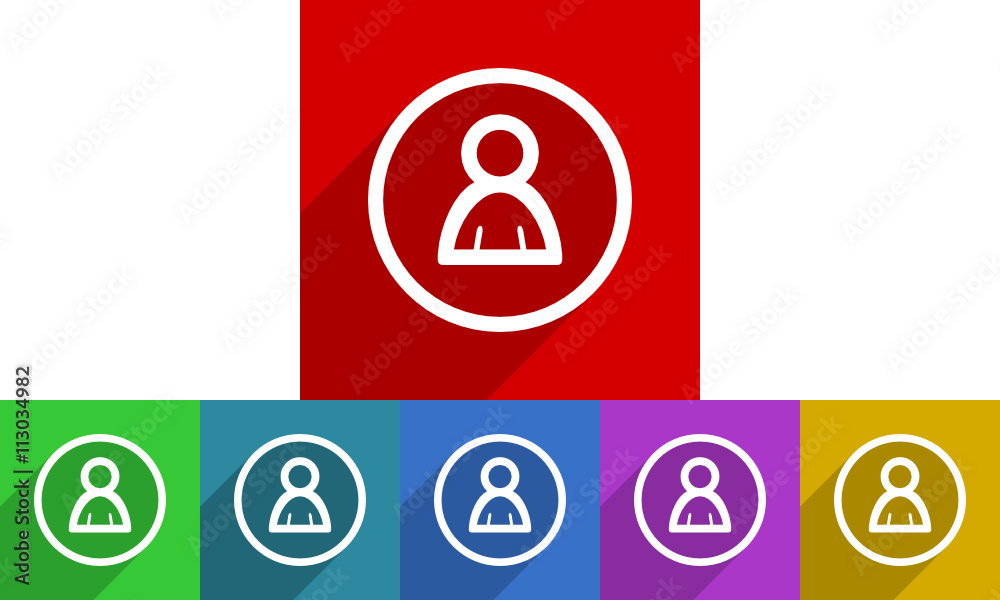 Poster Flat design person vector icon set