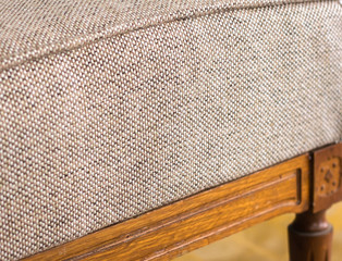 a fragment of the sofa chair, fabric texture for hammering furni