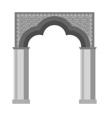 Arch vector icon isolated