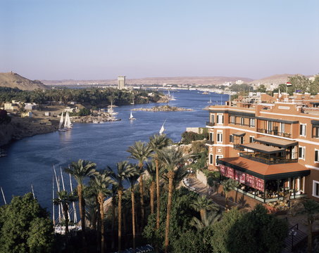 Cataract Hotel and the River Nile, Aswan, Egypt